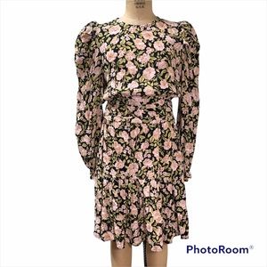 Zara sweet floral print long sleeves dress size XS